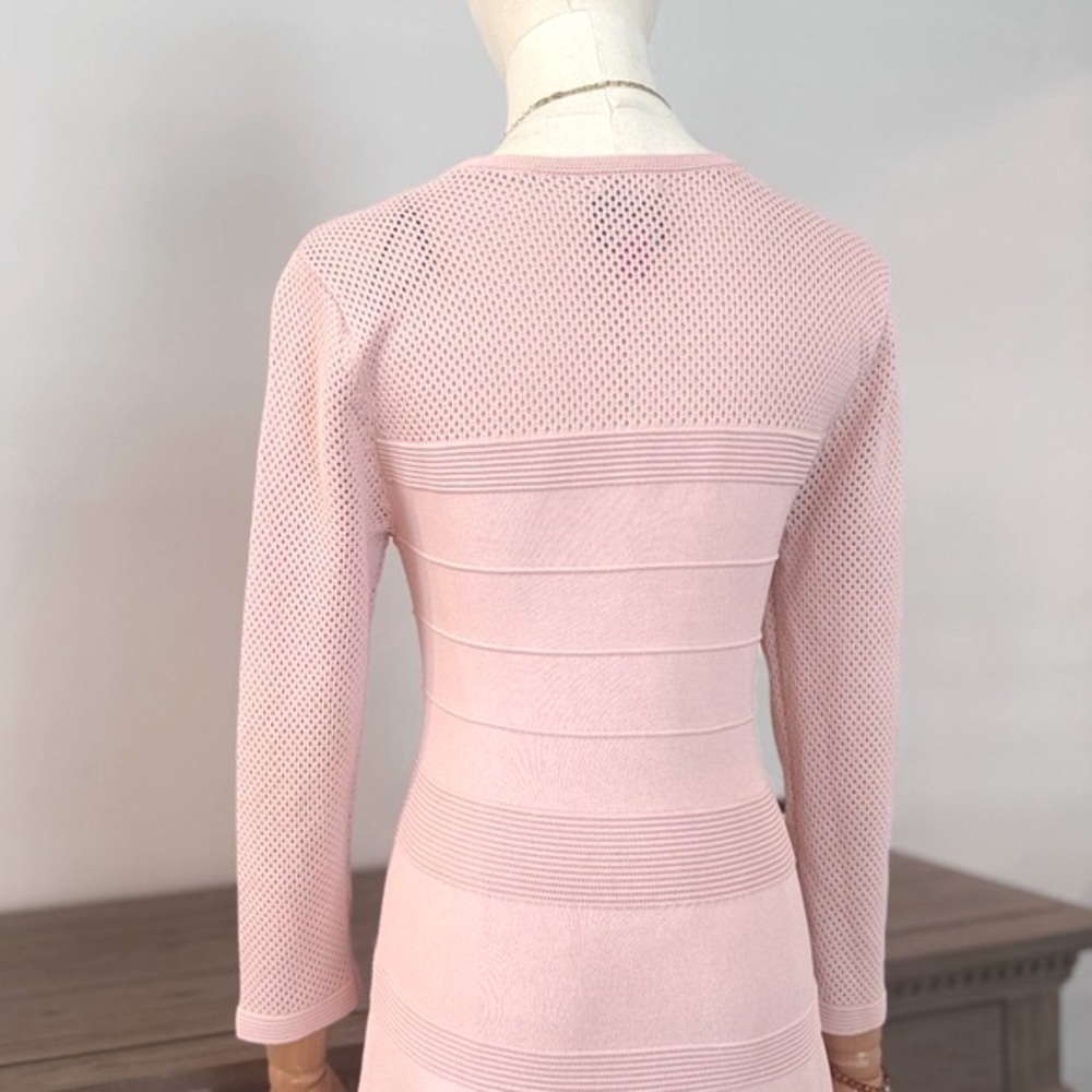 Vince Camuto Mesh-detail Fit-and-flare Dress | Size Small - Picture 10 of 14